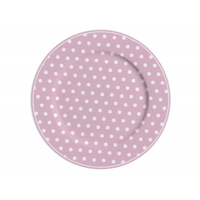 Десертная тарелка Pink with dots 19 см